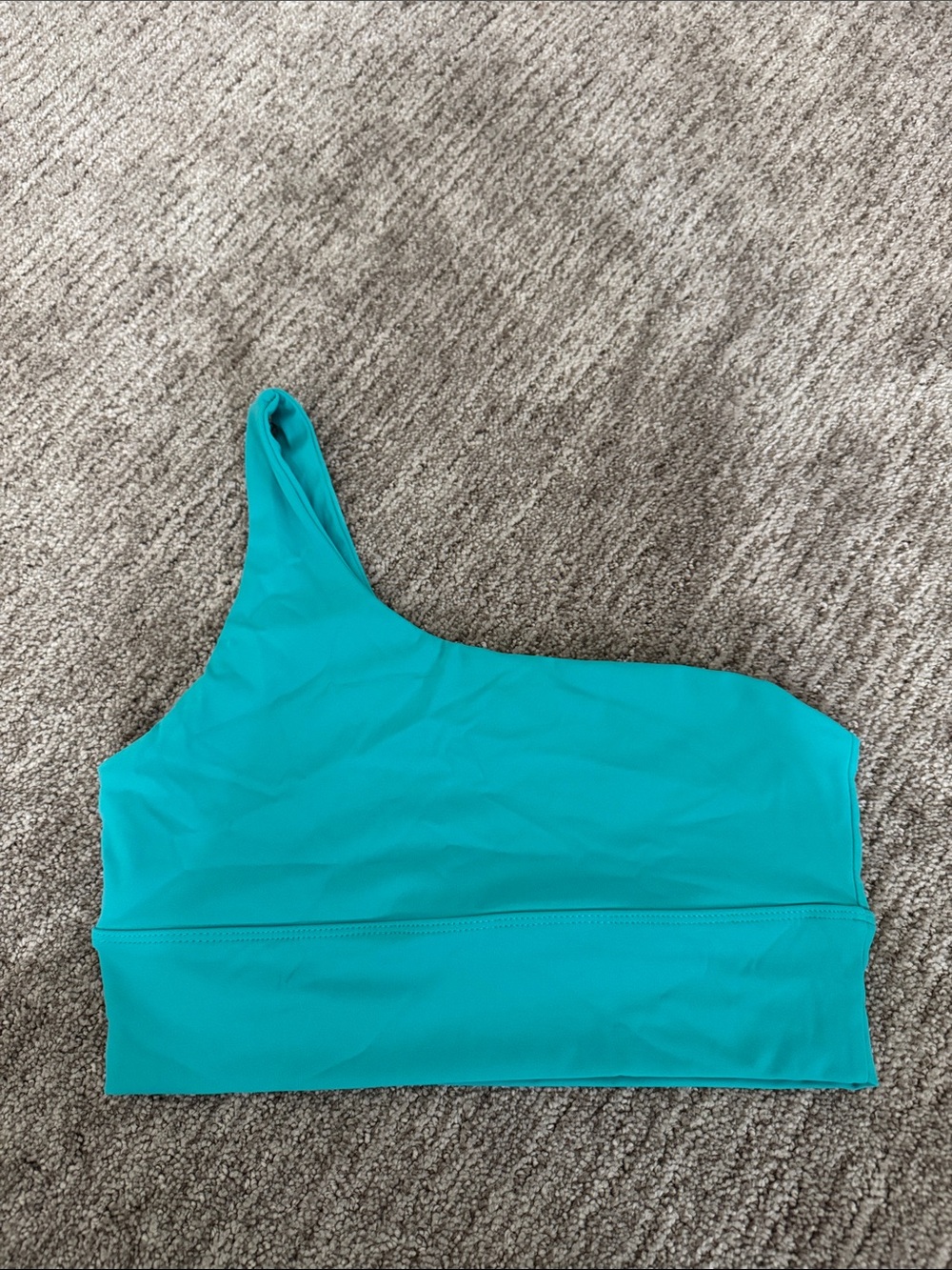 Women’s Teal One-Shoulder Swim Top